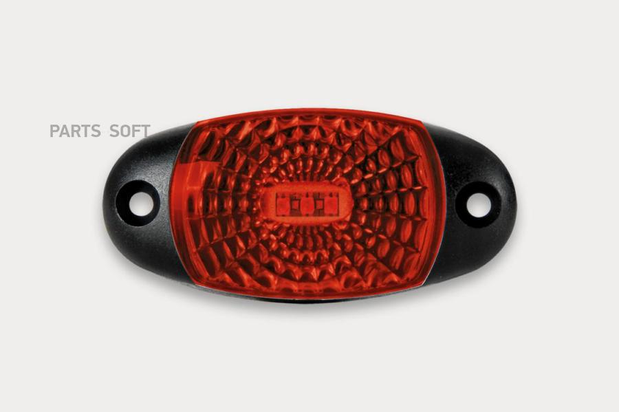 Фонарь габаритный красный LED с проводом  2x0,75 мм?  12В- 30В Fristom ft025cled