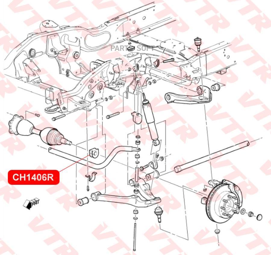 

Втулка Стабилизатора Передней Подвески VTR арт. CH1406R