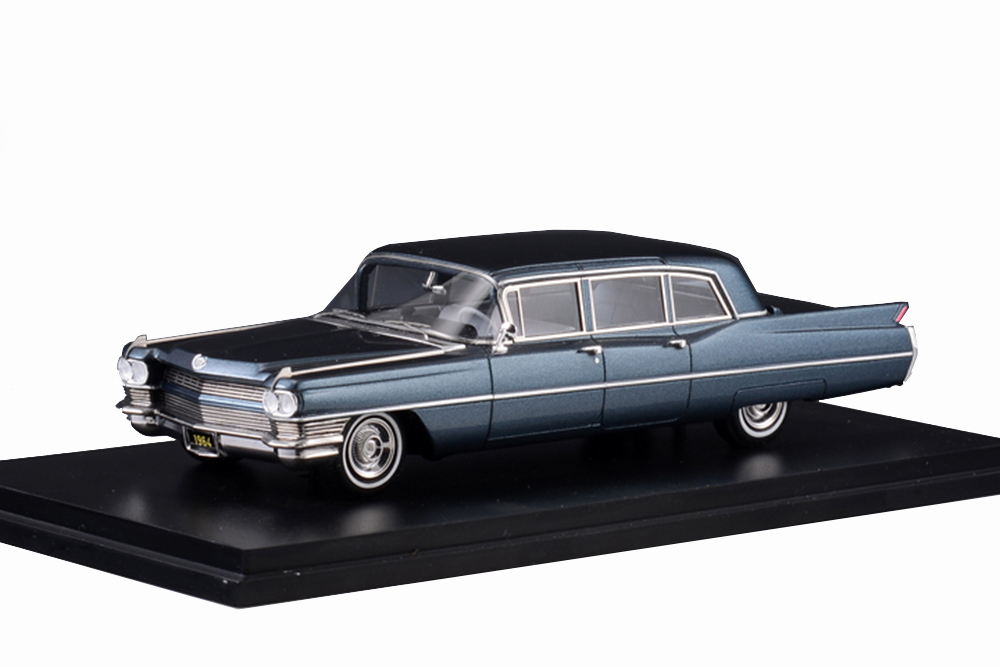 

Модель коллекционная STAMP Cadillac fleetwood 75 limousine 1964 spruce blue metallic, Синий
