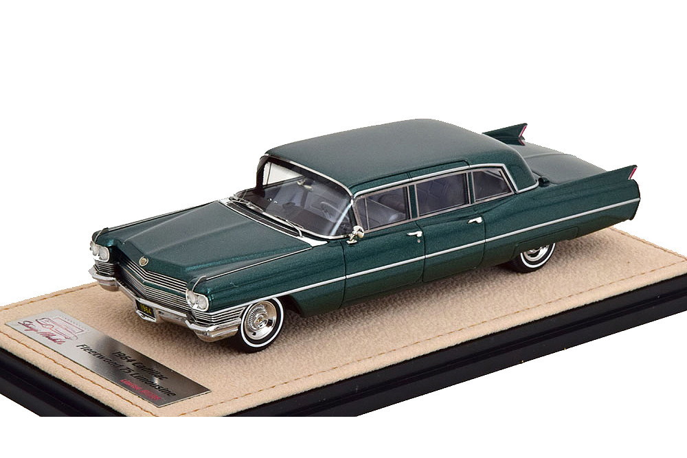 Модель коллекционная STAMP Cadillac fleetwood 75 limousine 1964 green metallic