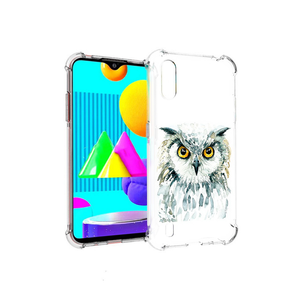 

Чехол MyPads Tocco для Samsung Galaxy M01 Серьезная сова (PT151401.486.156), Прозрачный, Tocco