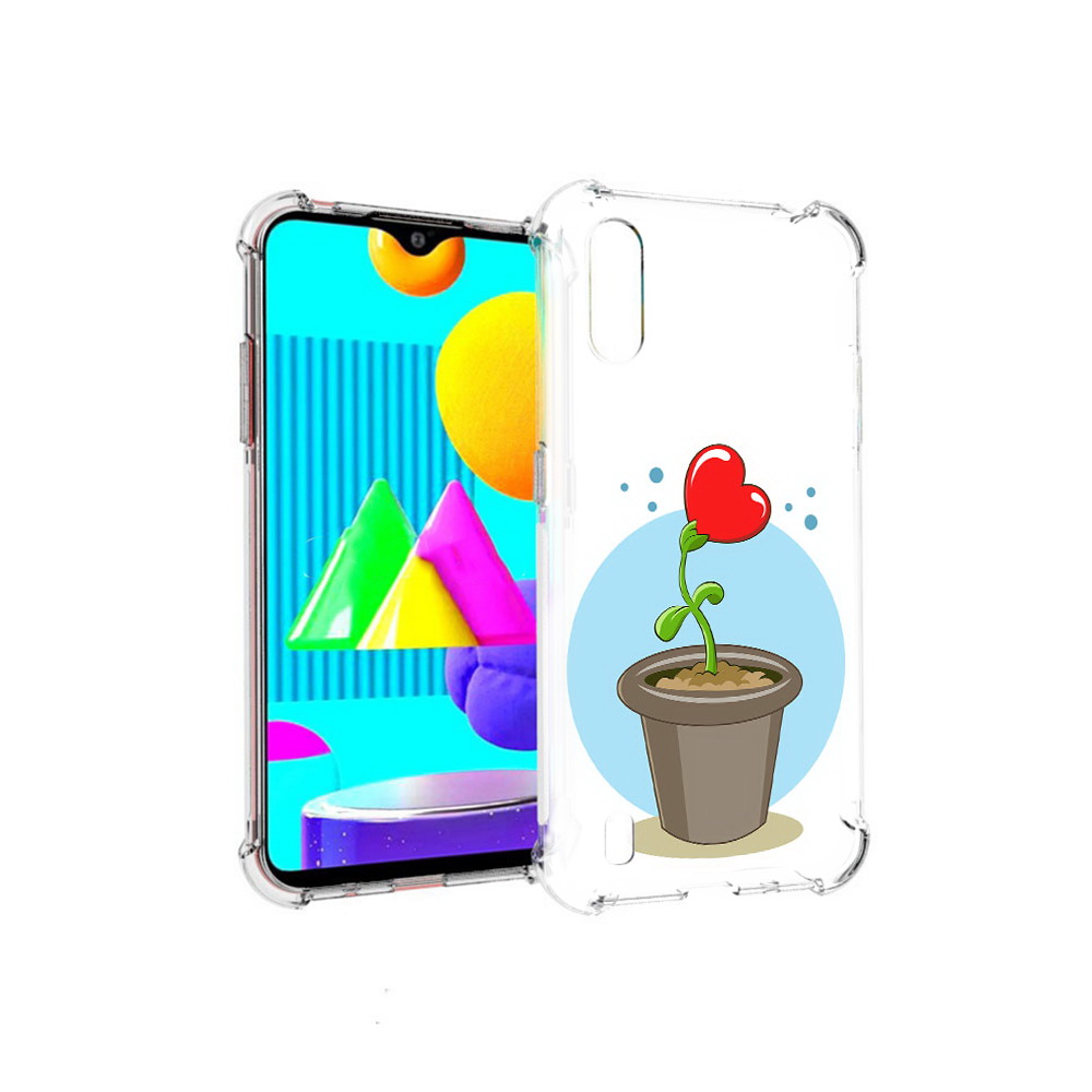 

Чехол MyPads Tocco для Samsung Galaxy M01 Растение любви 14 февраля (PT151401.486.145), Прозрачный, Tocco