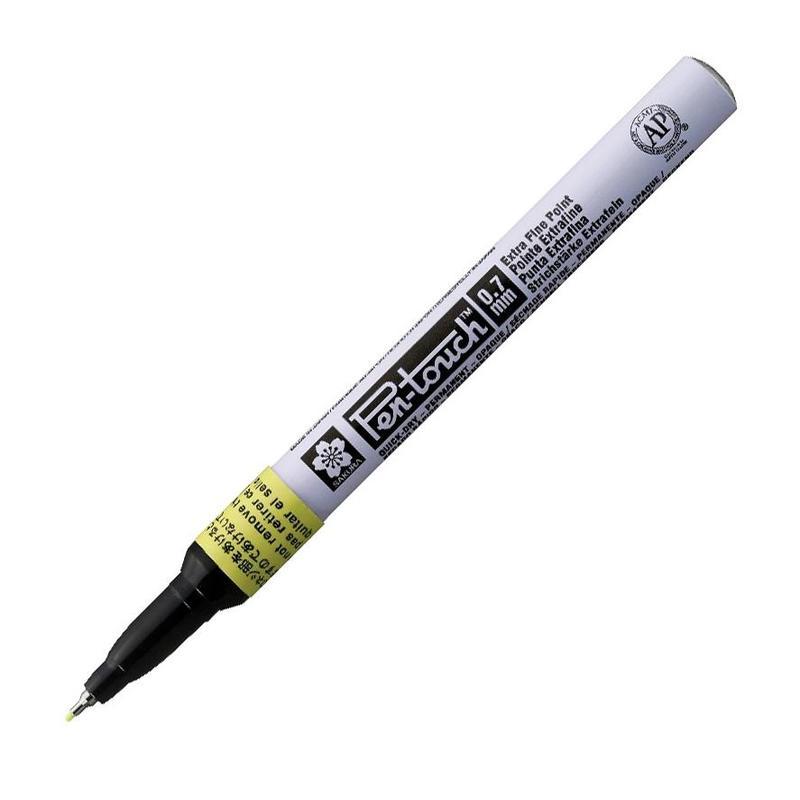 Маркер промышленный Sakura Pen-Touch 07мм желтый алюминий 12шт
