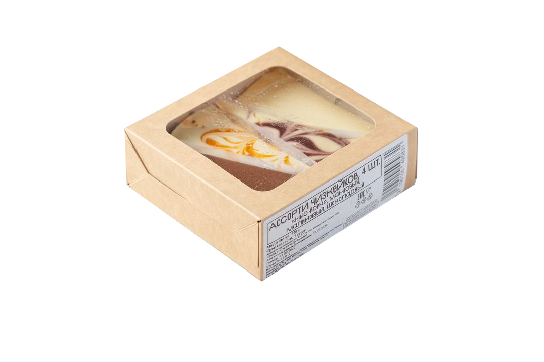 

Чизкейки ВкусВилл ассорти 4 шт 320 г