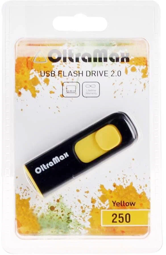 Флешка Oltramax 4 ГБ желтый (OM-4GB-250-желтый) 100057275736