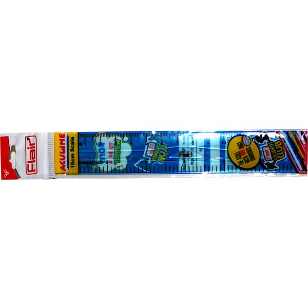 

Линейка Flair 15 см, Разноцветный