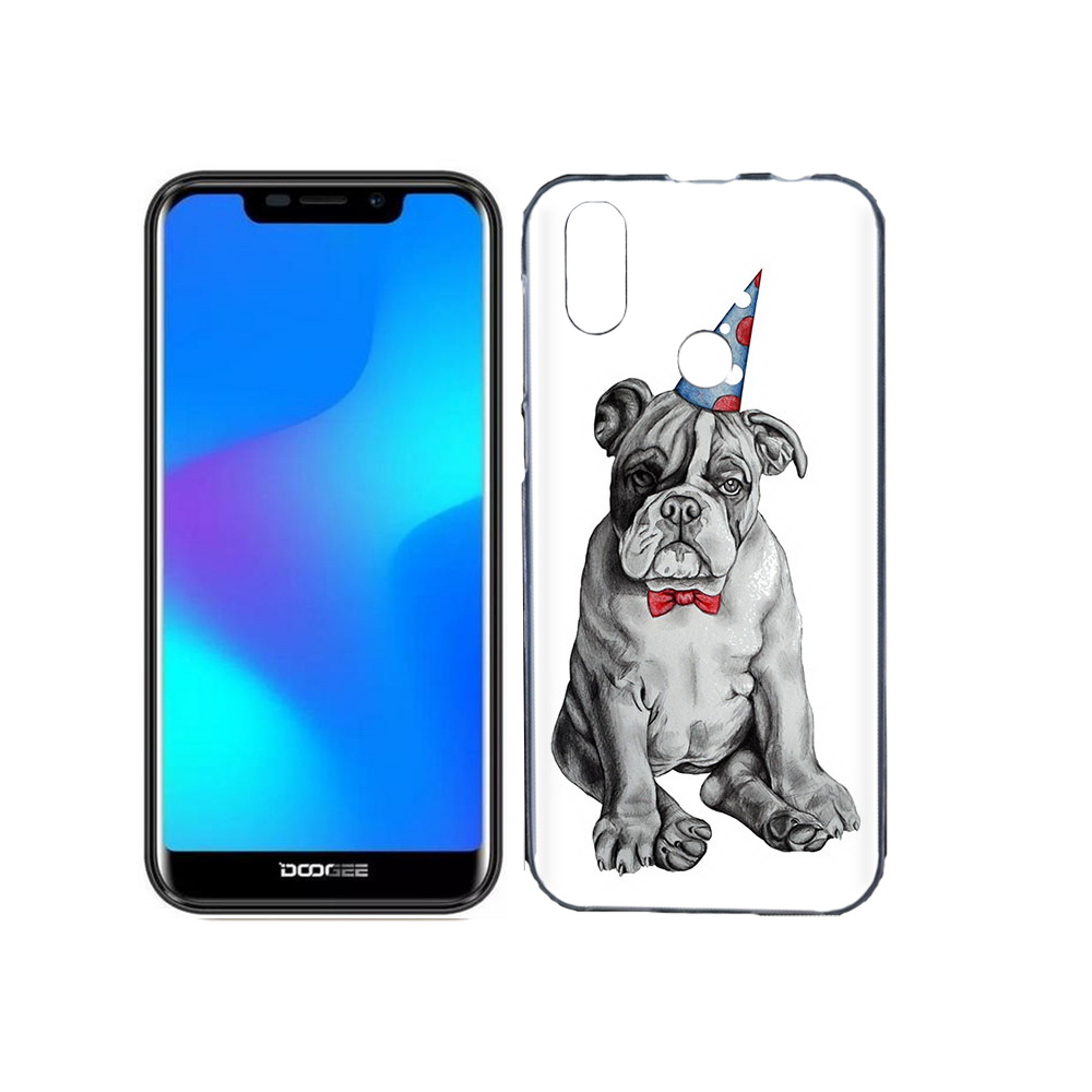 

Чехол MyPads Tocco для Doogee X70 праздничный щенок, Прозрачный, Tocco