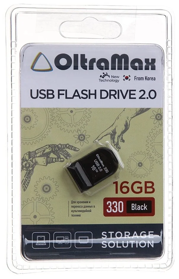 

Флешка Oltramax 16 ГБ черный (OM-16GB-330-Black)