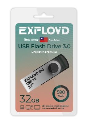 USB флэш-накопитель EXPLOYD EX-32GB-590-Black USB 3.0