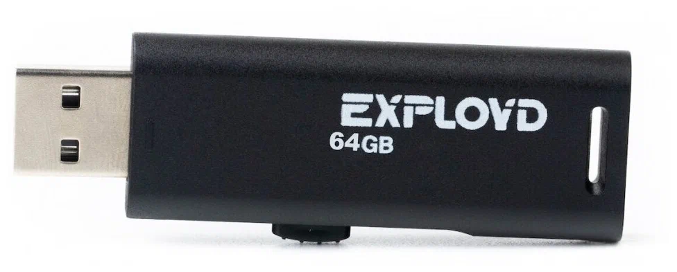 

Флешка Exployd 64 ГБ черный (64GB-580-черный)