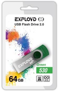 USB флэш-накопитель EXPLOYD 64GB 530 зеленый