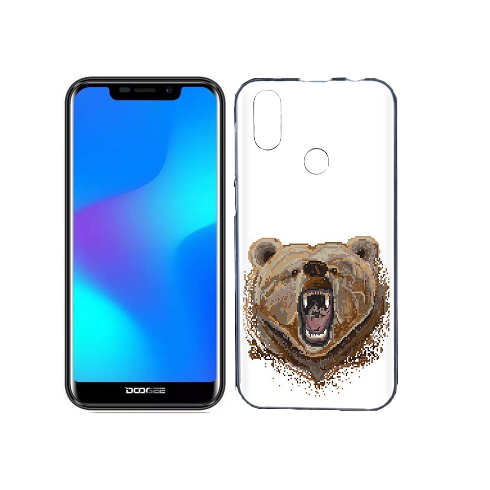 

Чехол MyPads Tocco для Doogee X70 пиксельный медведь, Прозрачный, Tocco