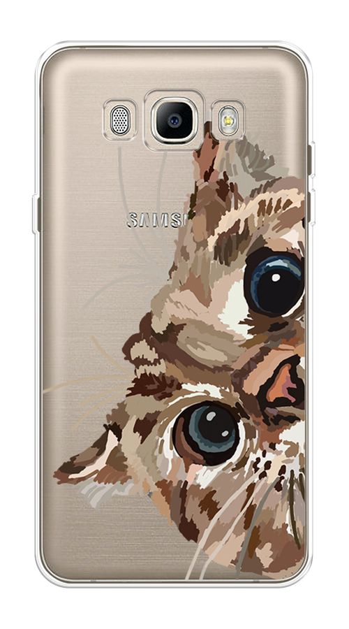 

Чехол на Samsung Galaxy J5 2016 "Любопытный кот", Коричневый;синий;черный, 22750-1