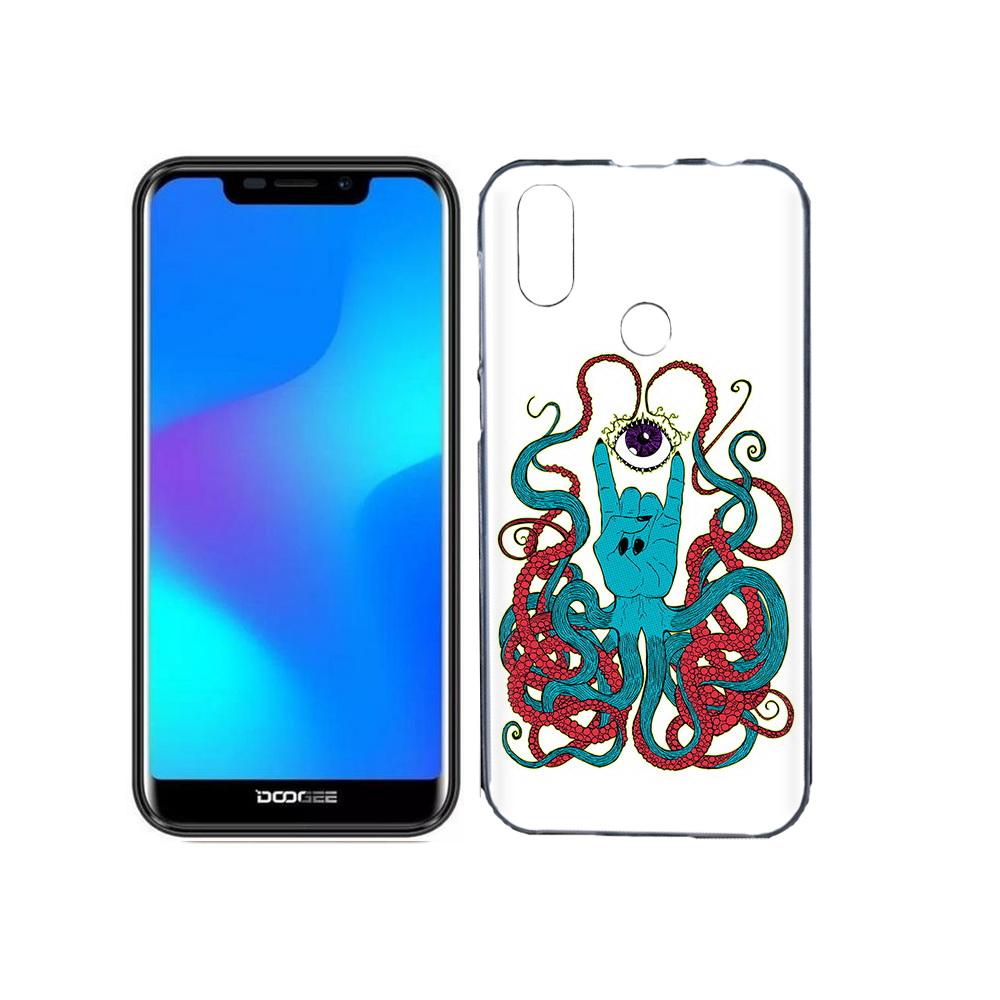 

Чехол MyPads Tocco для Doogee X70 осьминог-рука абстракция, Прозрачный, Tocco