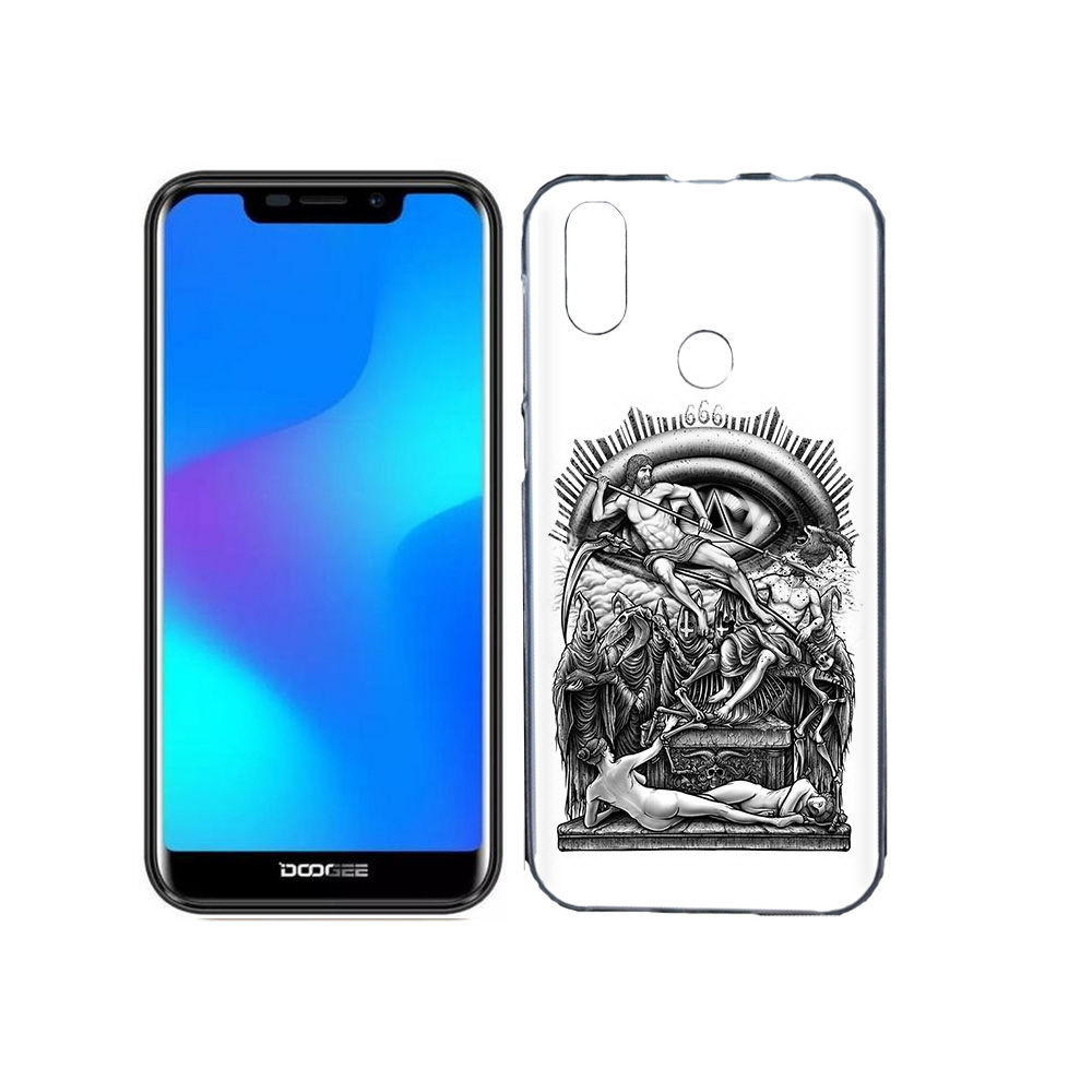 

Чехол MyPads Tocco для Doogee X70 оракул черно белый, Прозрачный, Tocco