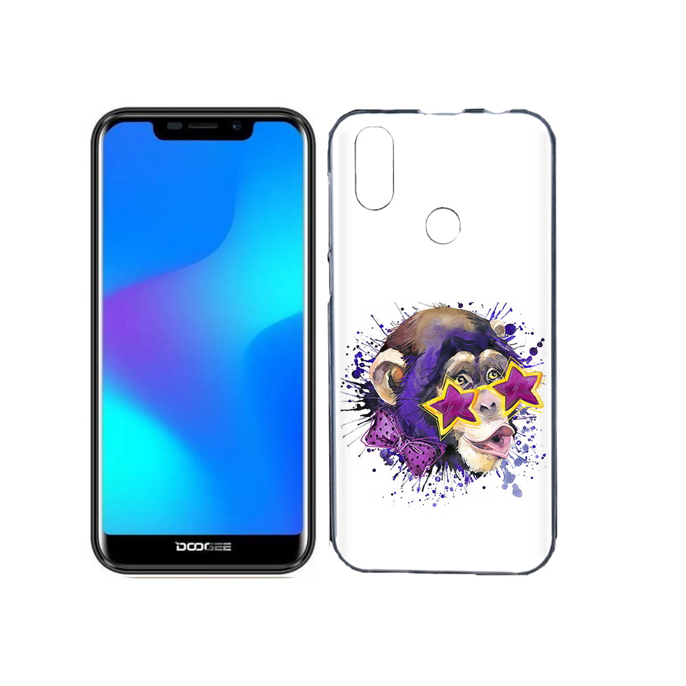 

Чехол MyPads Tocco для Doogee X70 обезьяна в очках, Прозрачный, Tocco