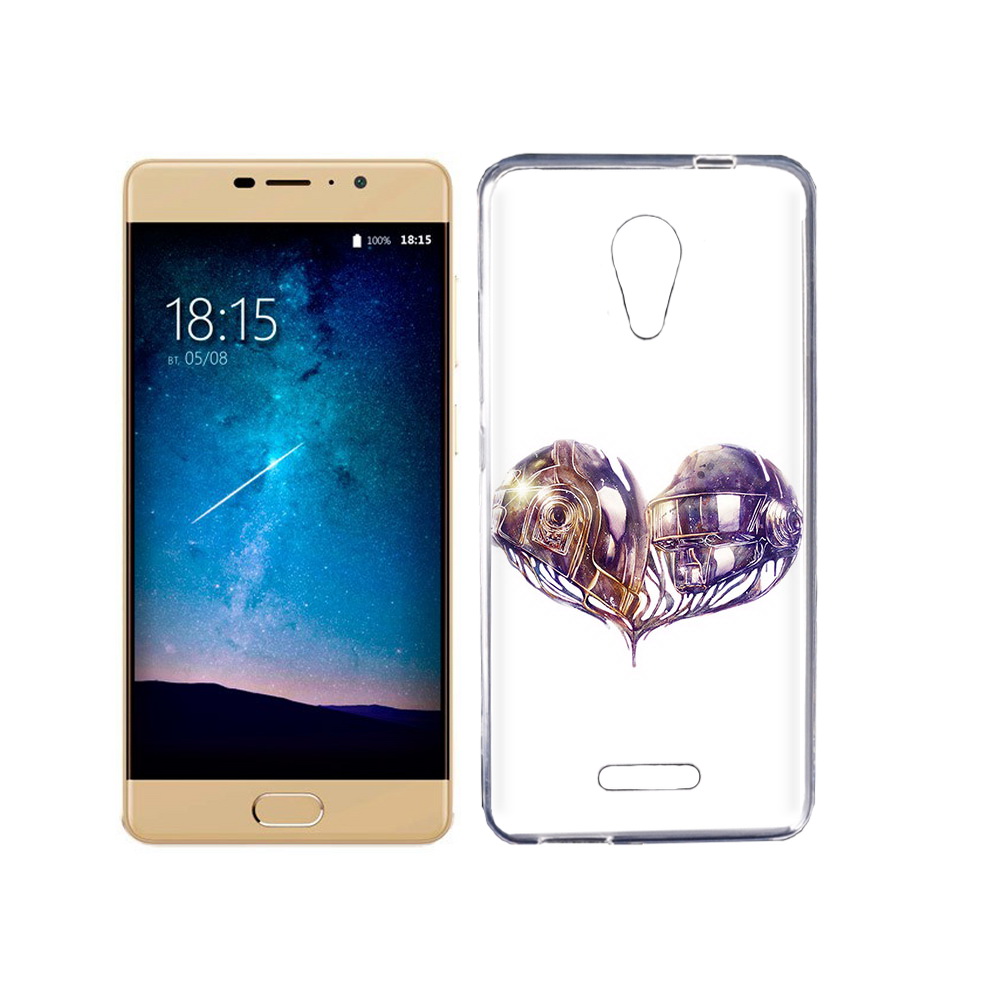 

Чехол MyPads Tocco для BQ 5201 Space сердце абстракция, Прозрачный, Tocco