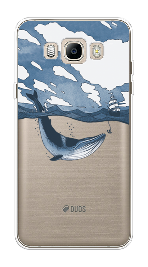 

Чехол на Samsung Galaxy J5 2016 "Большой кит", Синий, 22750-1