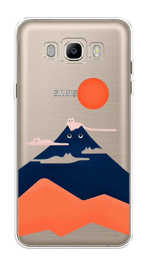 

Чехол на Samsung Galaxy J5 2016 "Кот-гора", Черный;оранжевый, 22750-4