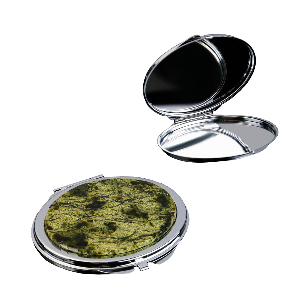 Зеркало Каменный блик, 7,1х6,3х1,1 см, змеевик 4660479 зеркало little dino зеленый