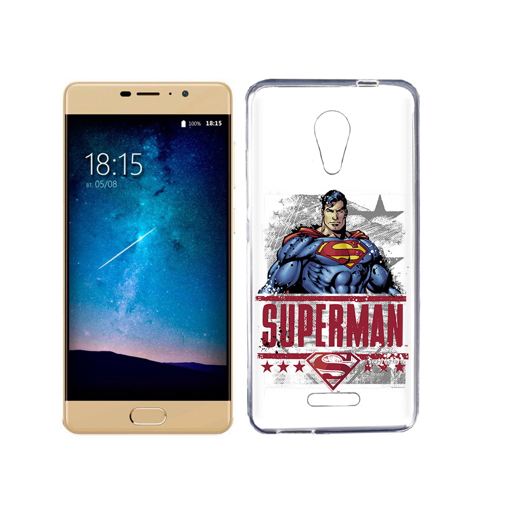 

Чехол MyPads Tocco для BQ 5201 Space рисунок супермен, Прозрачный, Tocco