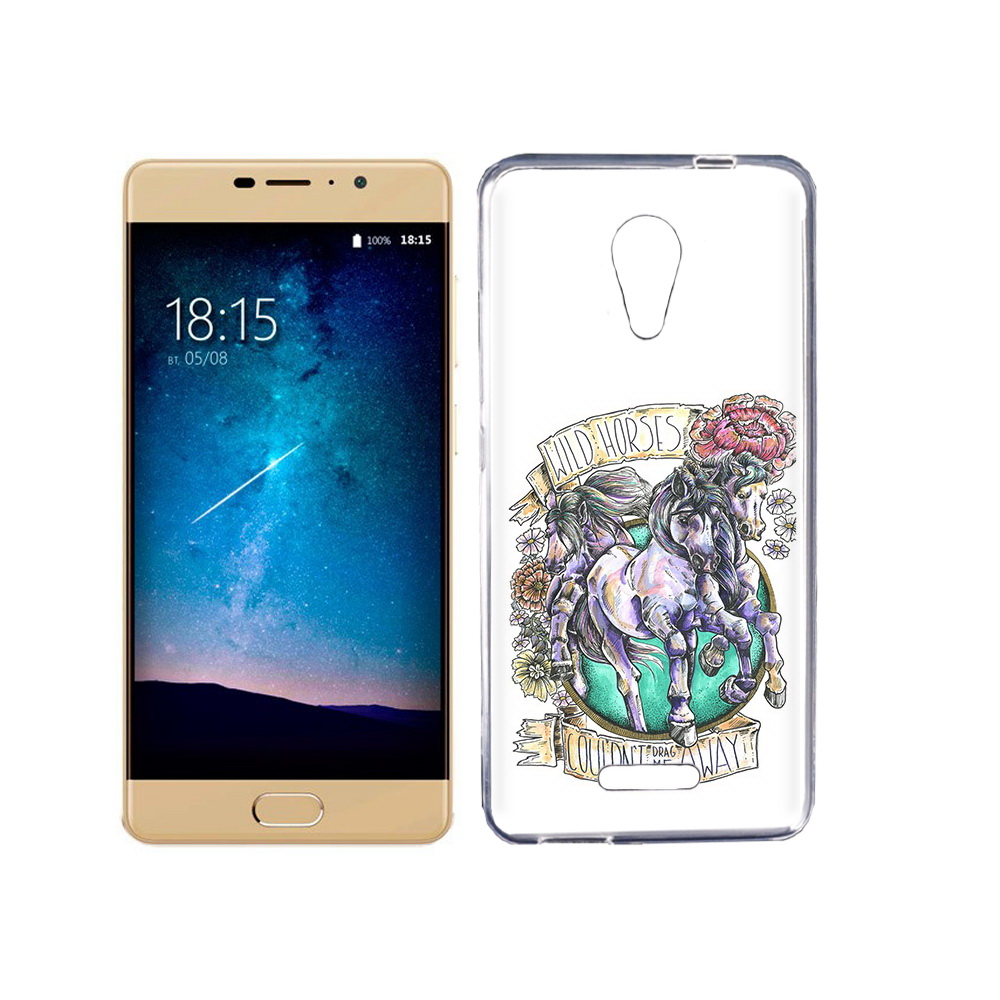 

Чехол MyPads Tocco для BQ 5201 Space рисунок коней в цветах, Прозрачный, Tocco