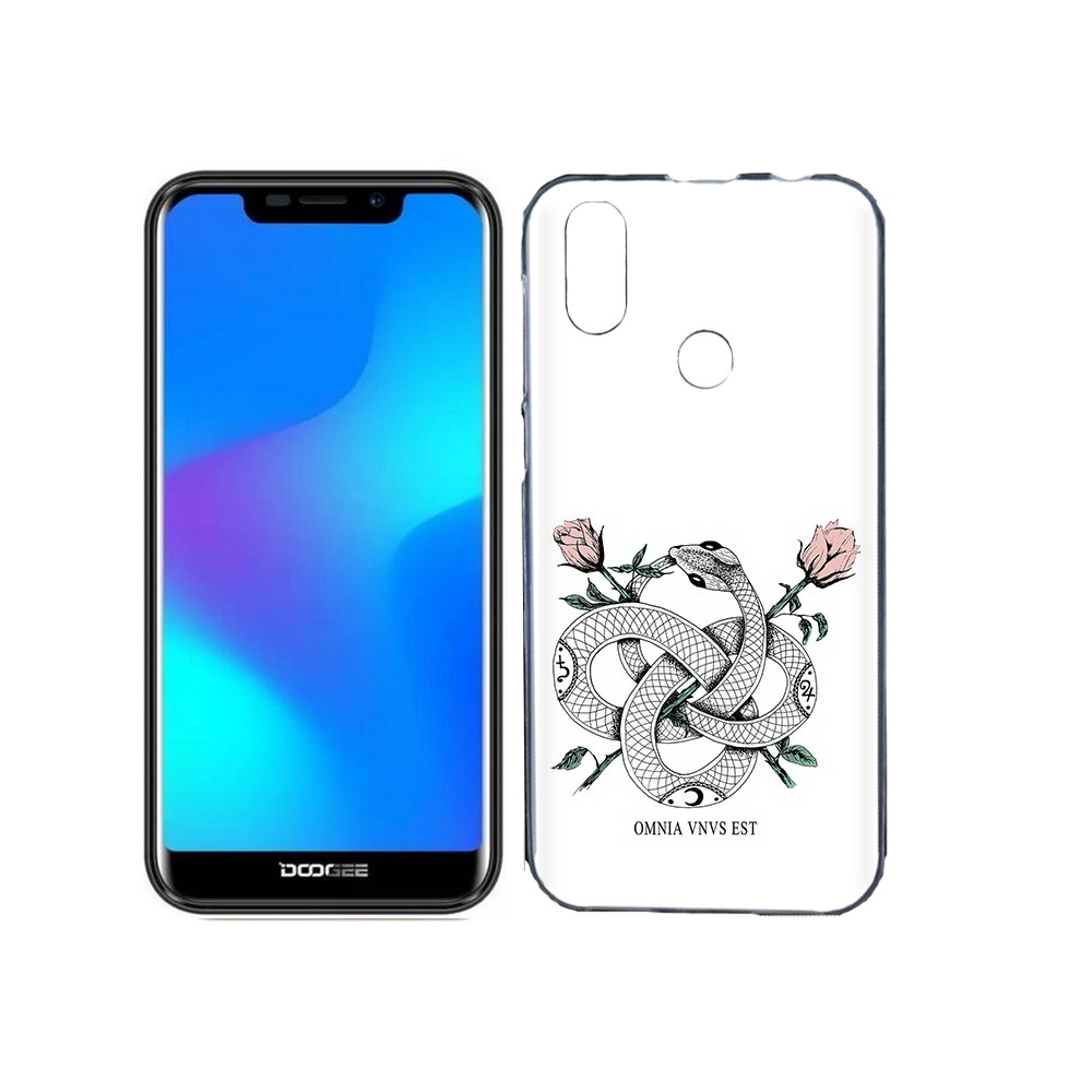 

Чехол MyPads Tocco для Doogee X70 нарисованная змея абстракция, Прозрачный, Tocco