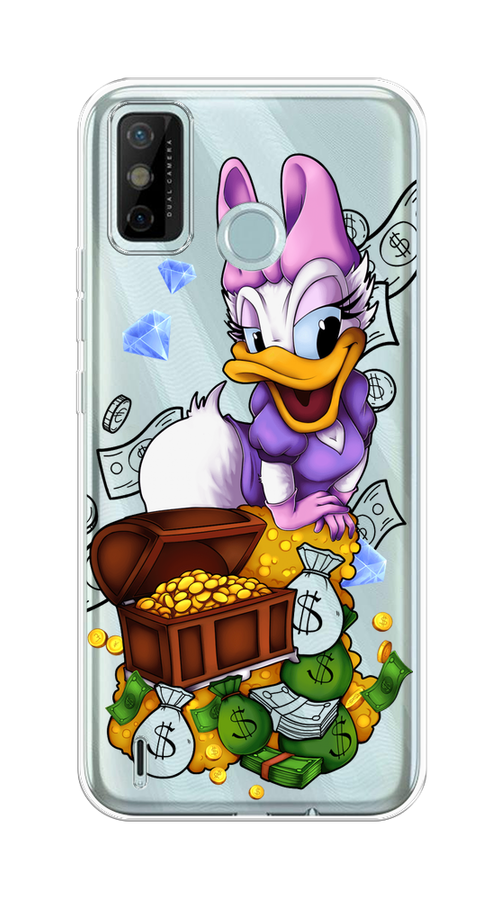 

Чехол на Tecno Spark 6 Go "Rich Daisy Duck", Коричневый;белый;фиолетовый, 300250-6