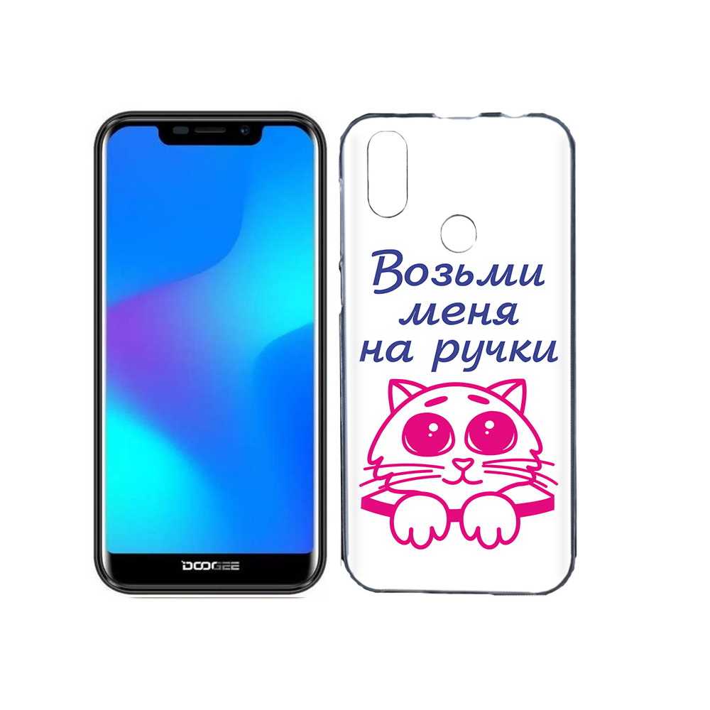 

Чехол MyPads Tocco для Doogee X70 мяу, Прозрачный, Tocco
