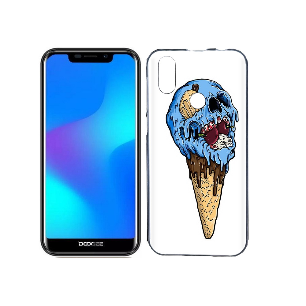 

Чехол MyPads Tocco для Doogee X70 мороженное череп, Прозрачный, Tocco