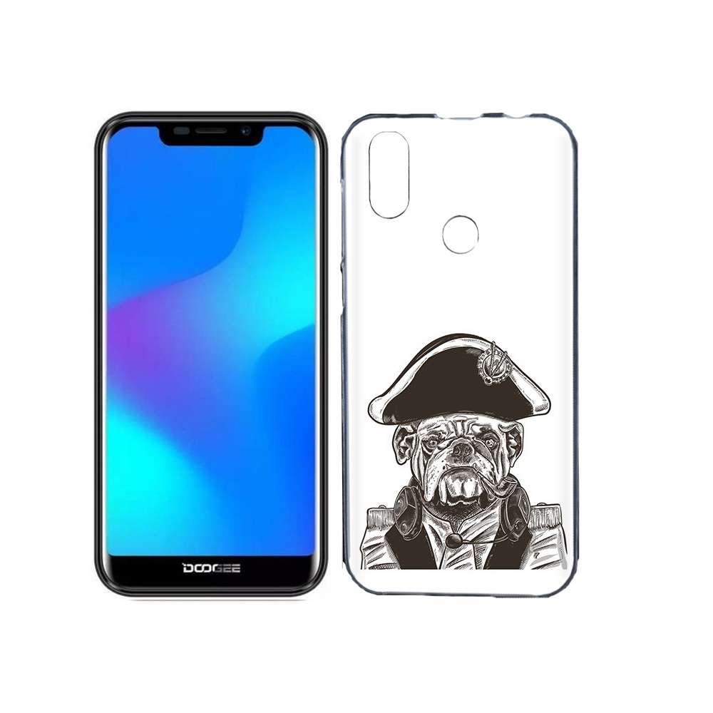 

Чехол MyPads Tocco для Doogee X70 мопс генерал, Прозрачный, Tocco