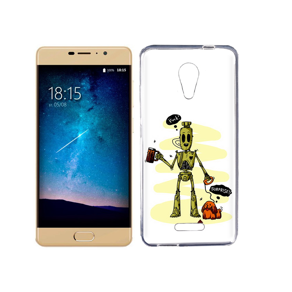 

Чехол MyPads Tocco для BQ 5201 Space прикольный робот, Прозрачный, Tocco