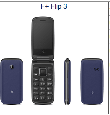 фото Мобильный телефон f+ flip3 black