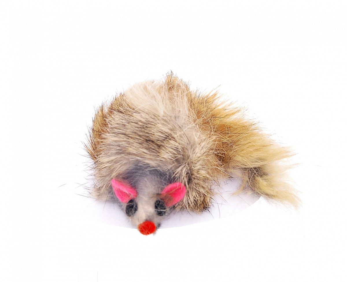 Игрушка Papillon мышонок-мягкая шерстка, натуральный Мех кролик, 9 см, в ассортименте