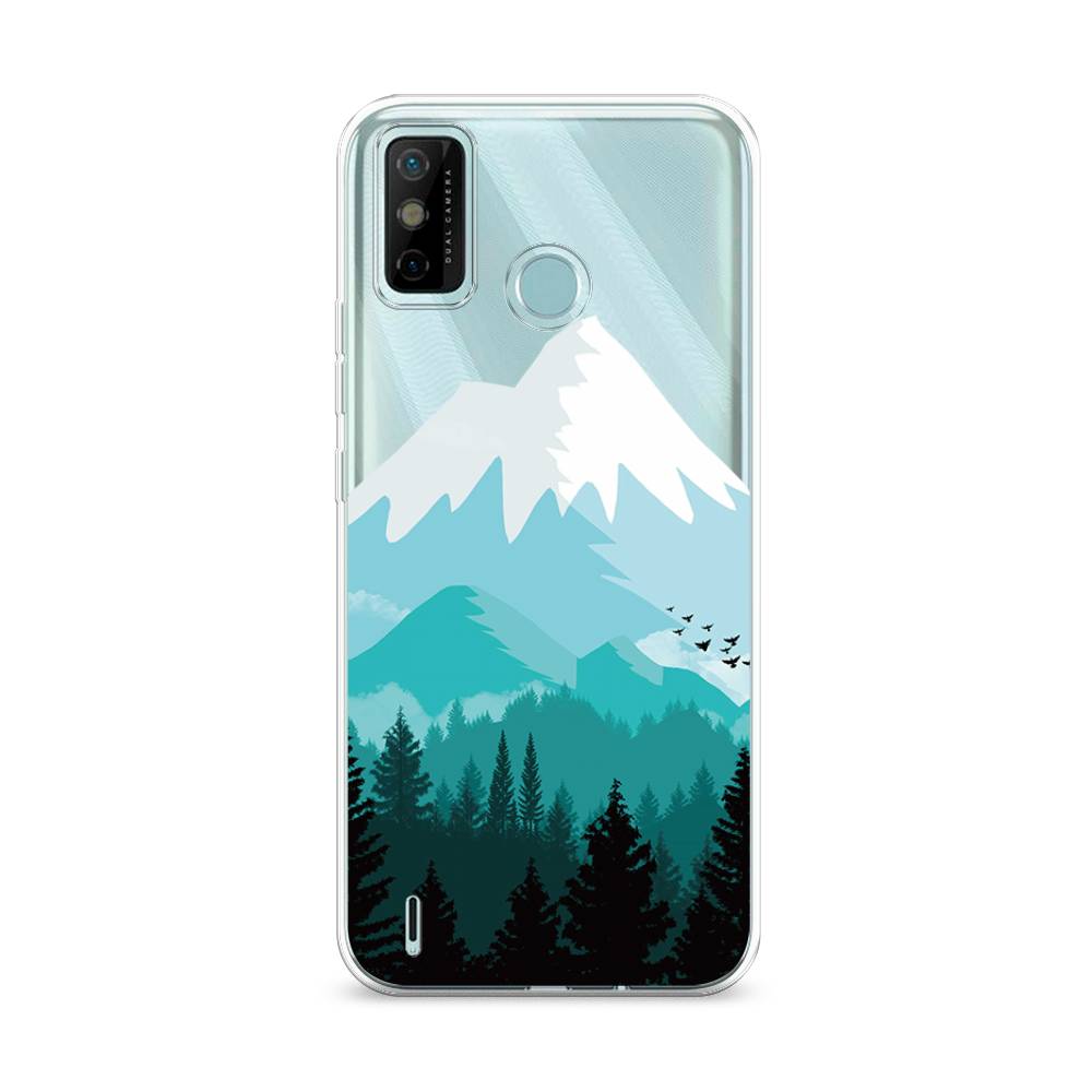 фото Чехол на tecno spark 6 go "синяя снежная гора" case place