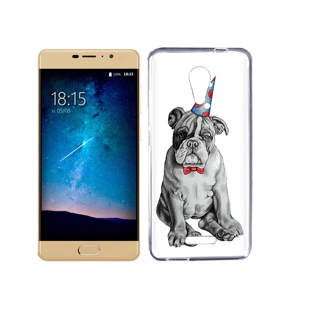 

Чехол MyPads Tocco для BQ 5201 Space праздничный щенок, Прозрачный, Tocco