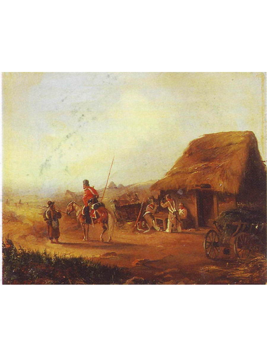 

Постер DRABS A3 Байков Федор Ильич 1818-1890 Казак и трое содат у избы
