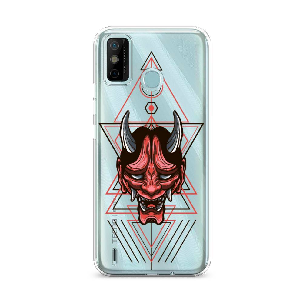 

Чехол на Tecno Spark 6 Go "Hanya Oni mask", Серый;красный;черный, 300250-4