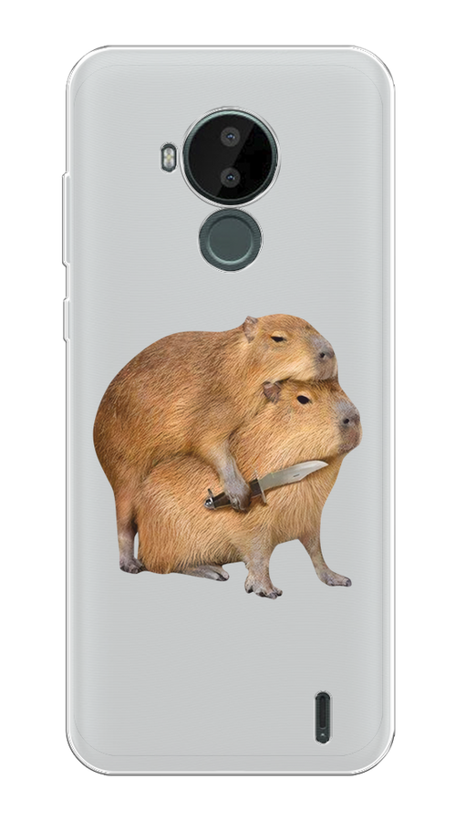 

Чехол на Nokia C30 "Капибара с ножом", Бежевый, 124850-1