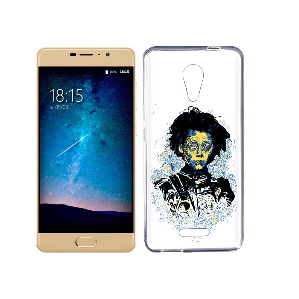

Чехол MyPads Tocco для BQ 5201 Space парень черно-белый абстракция, Прозрачный, Tocco