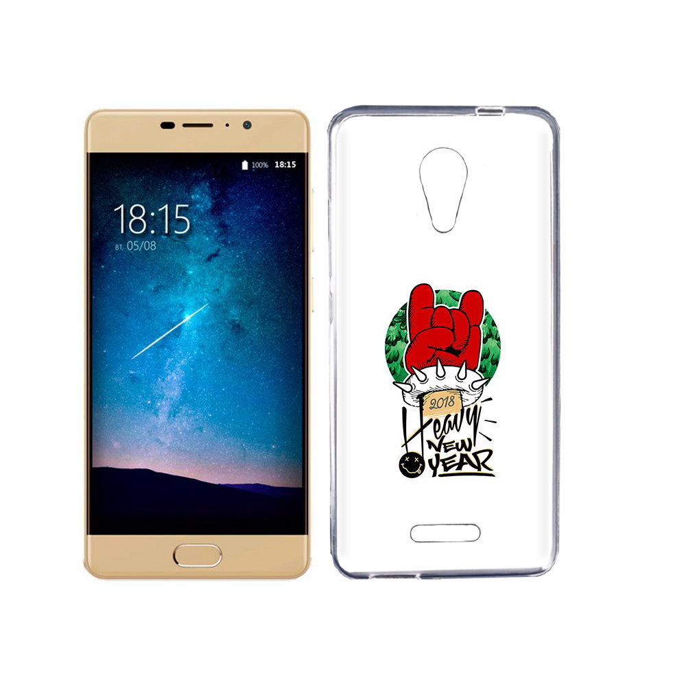 

Чехол MyPads Tocco для BQ 5201 Space Гангстер новый год, Прозрачный, Tocco
