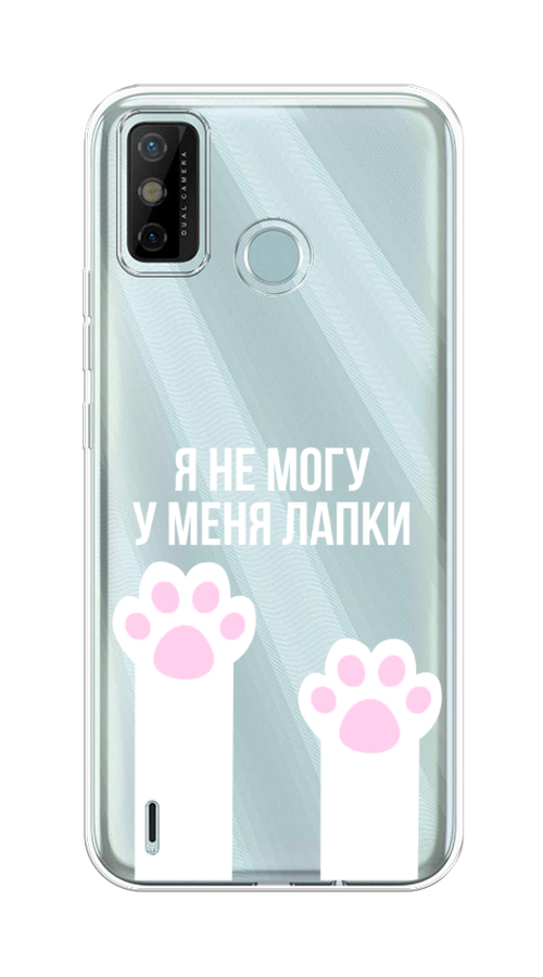 

Чехол на Tecno Spark 6 Go "У меня лапки", Белый;розовый, 300250-6