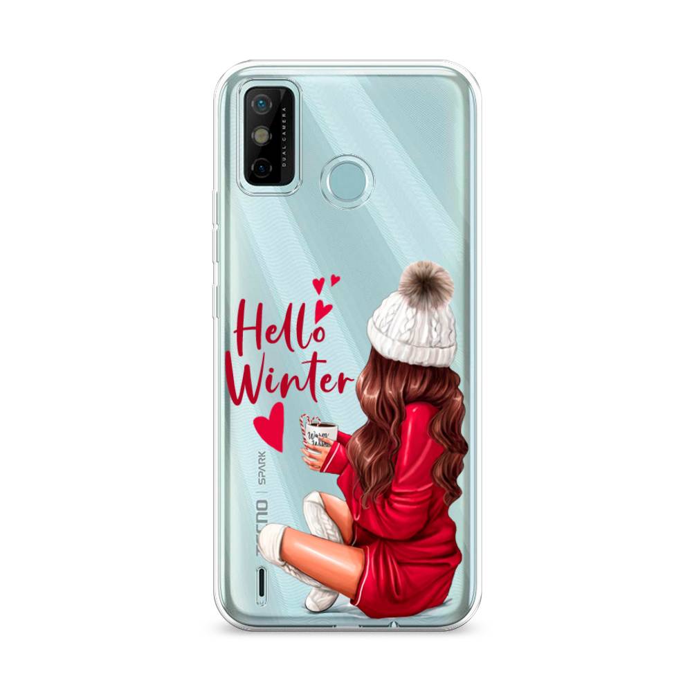 

Чехол на Tecno Spark 6 Go "Hello winter", Красный;белый;коричневый, 300250-5