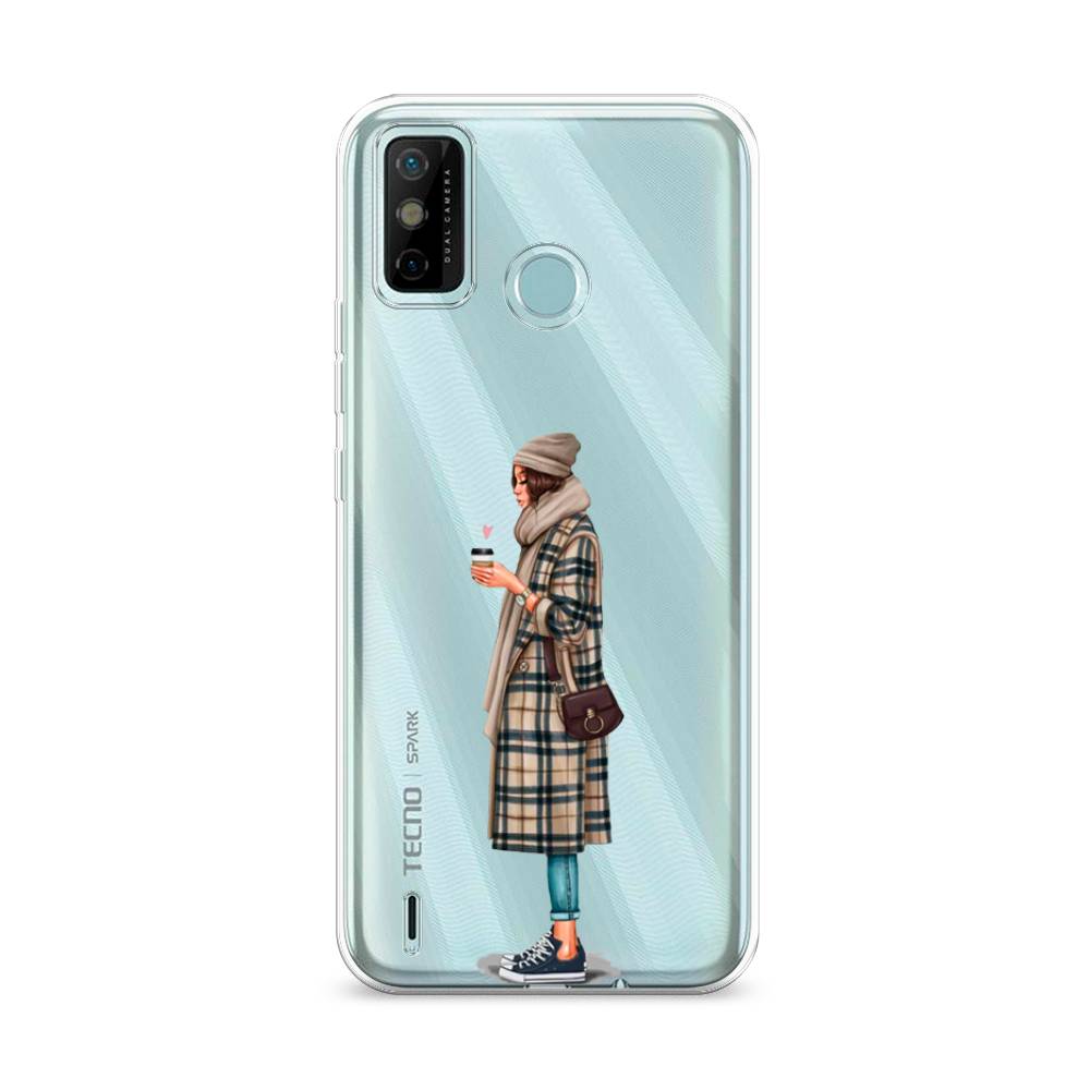 

Чехол на Tecno Spark 6 Go "Утренний кофе", Коричневый;бежевый, 300250-6