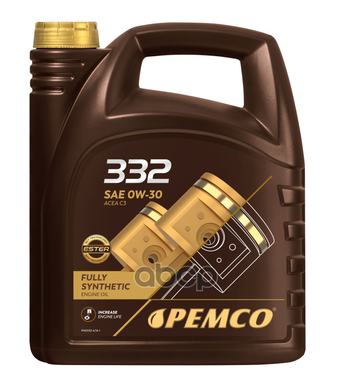 Моторное масло PEMCO синтетическое 0W30 SN C2/C3 4л