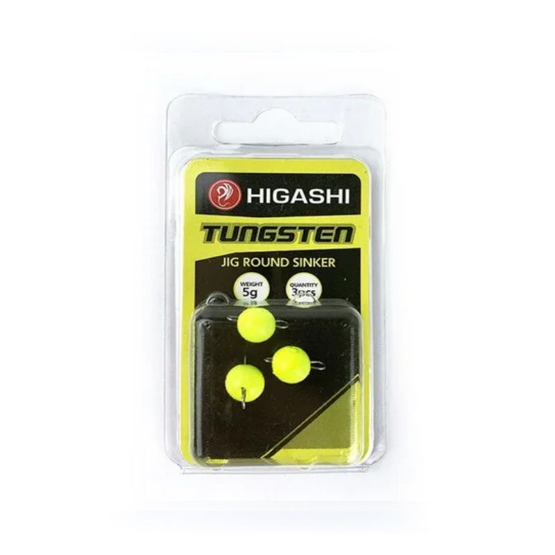 фото Грузила higashi jig tungsten sinker r fluo yellow #5гр (set-3pcs)