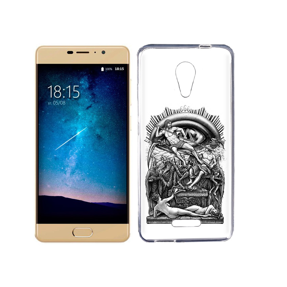 

Чехол MyPads Tocco для BQ 5201 Space оракул черно белый, Прозрачный, Tocco