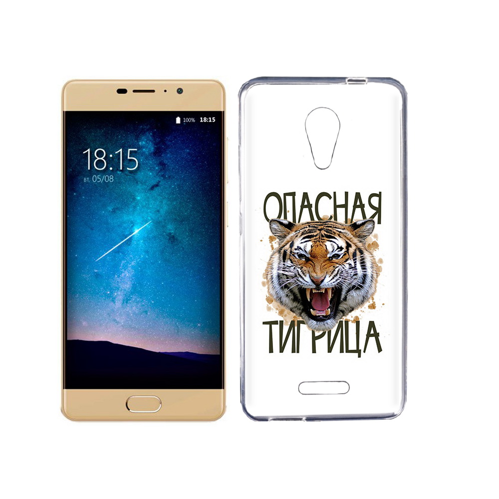 

Чехол MyPads Tocco для BQ 5201 Space опасная тигрица, Прозрачный, Tocco