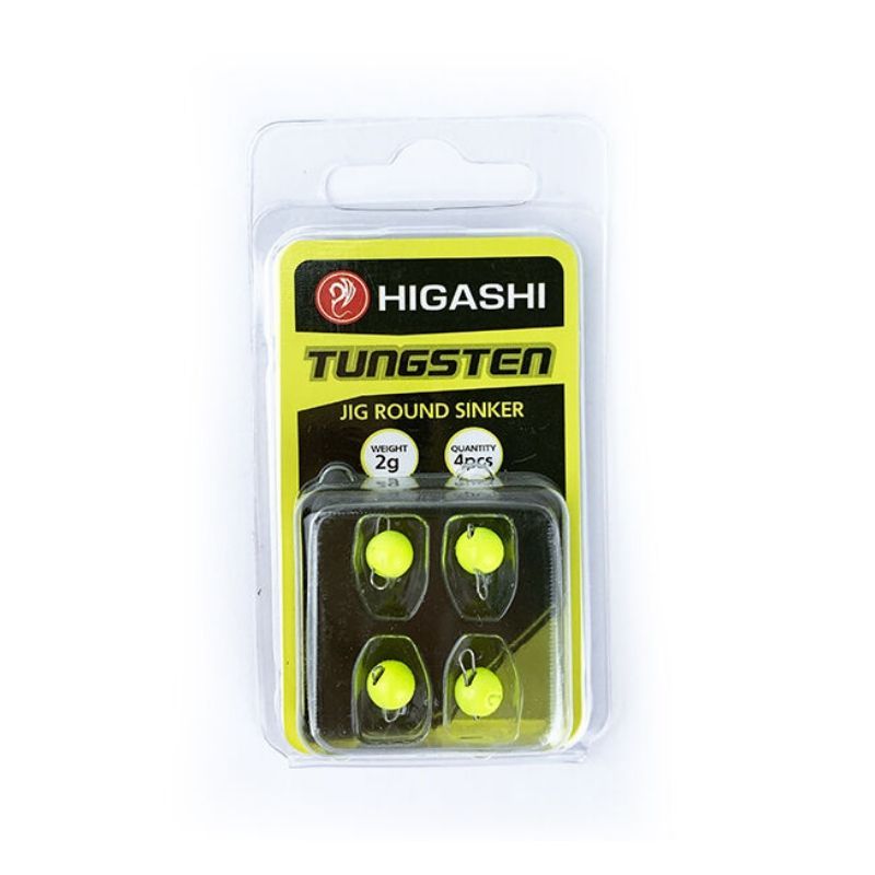 

Грузила Higashi Jig Tungsten sinker R Fluo Yellow #2гр (set-4pcs)