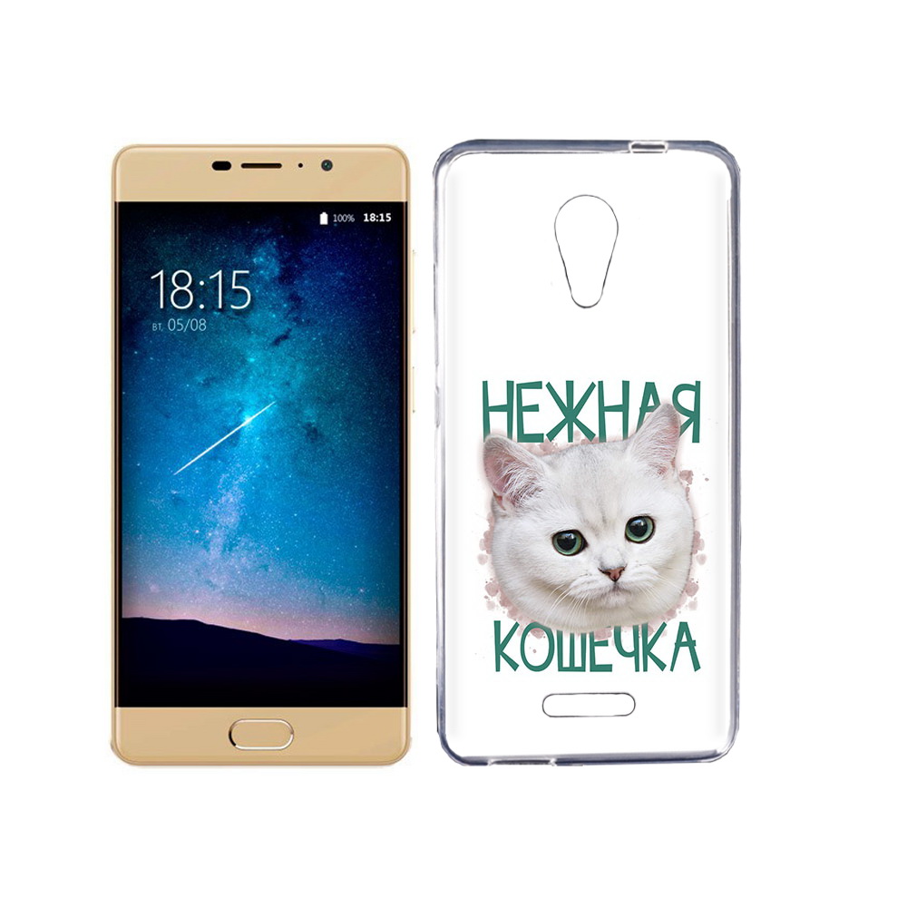 

Чехол MyPads Tocco для BQ 5201 Space нежная кошечка, Прозрачный, Tocco